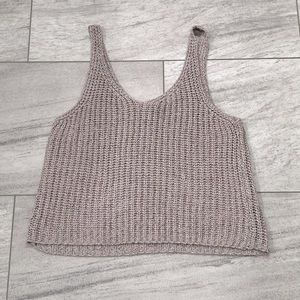 Rose colored knit tank